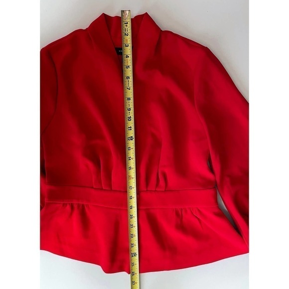 𝅺halogen Peplum Red Jacket Women's Size M - Picture 10 of 10
